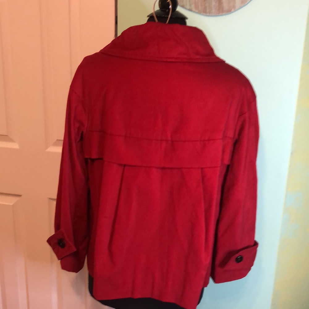 Red Pea Coat - Picture 3 of 4